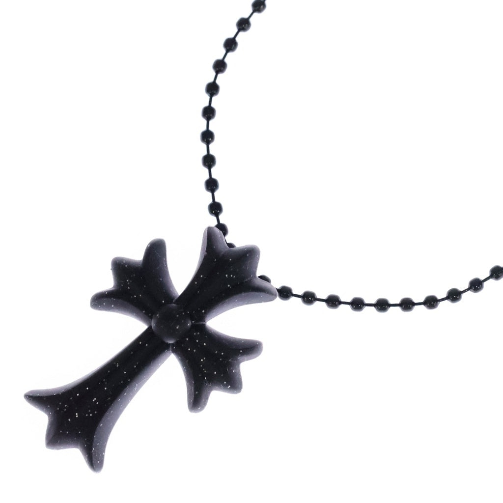 CHROME HEARTS(クロムハーツ) RUBBER CH CRS SML スモールCHクロス ラバーネックレス ラメ シリコン ブラック