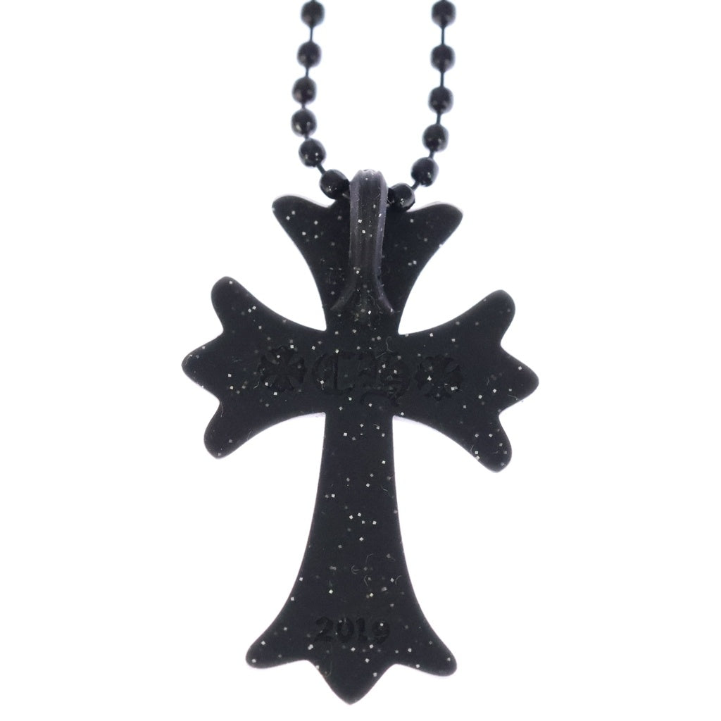 CHROME HEARTS(クロムハーツ) RUBBER CH CRS SML スモールCHクロス ラバーネックレス ラメ シリコン ブラック