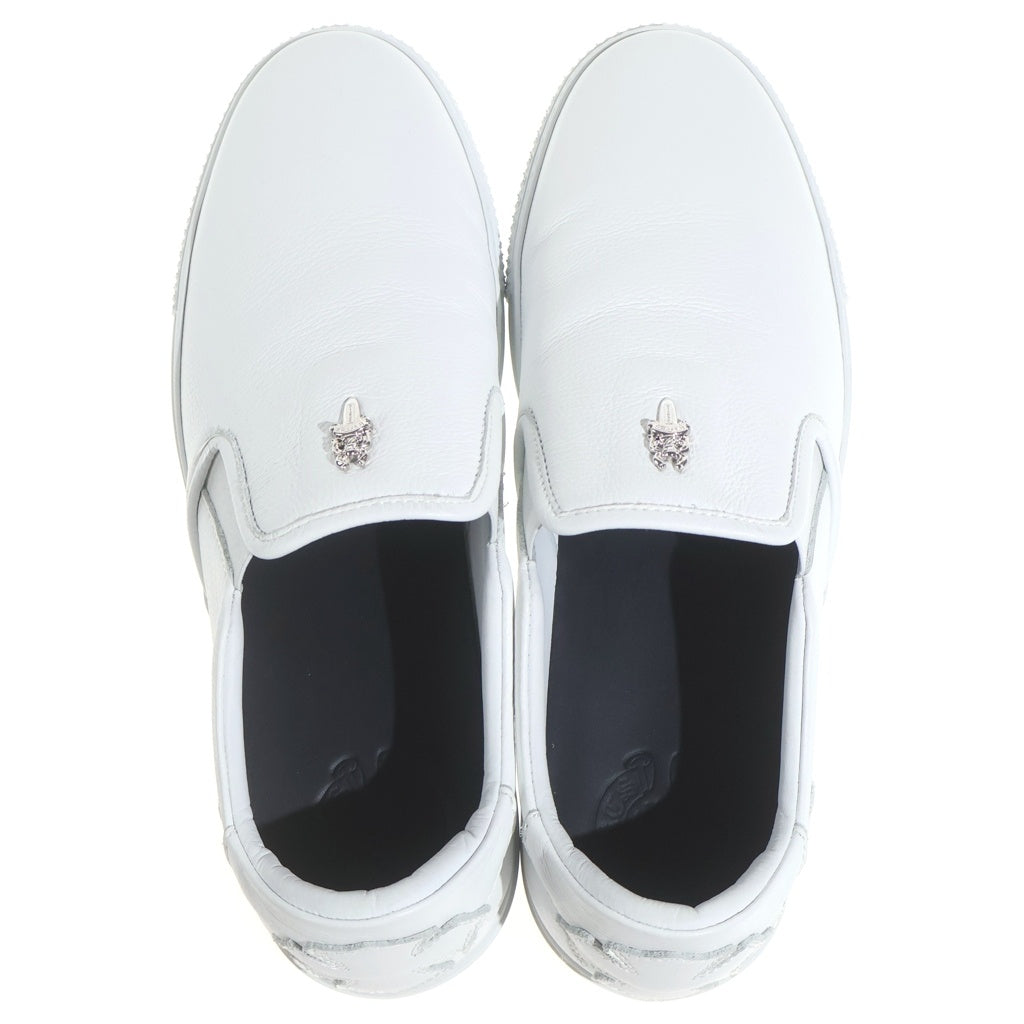 CHROME HEARTS(クロムハーツ) SLIP ON スリッポン CHプラス レザーパッチ ダガー ローカットスニーカー ホワイト
