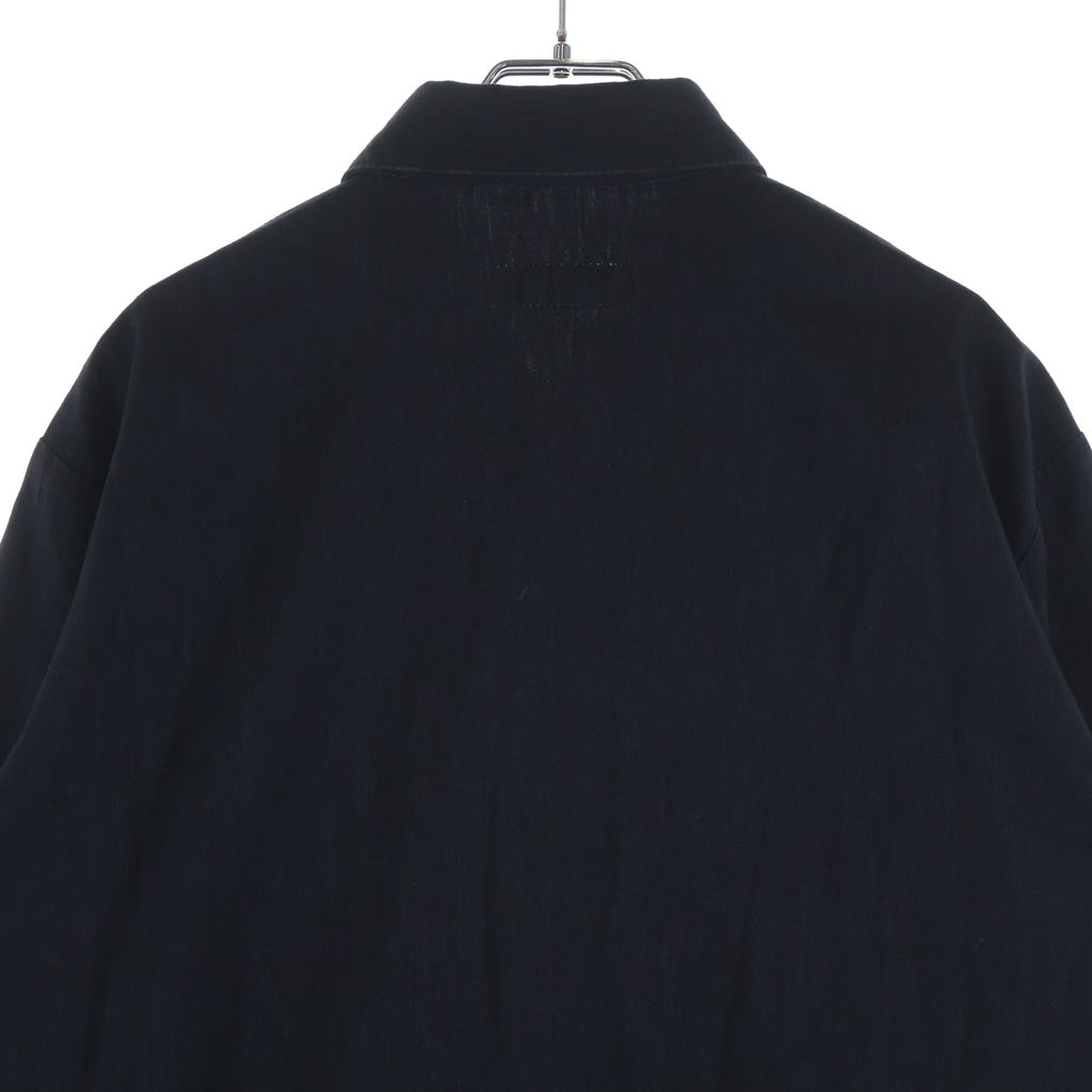 SAINT LAURENT PARIS(サンローランパリ) 19SS Studded Pocket Detail Shirt スタッズ ポケット デティール 長袖シャツ ブラック 579546 YS881
