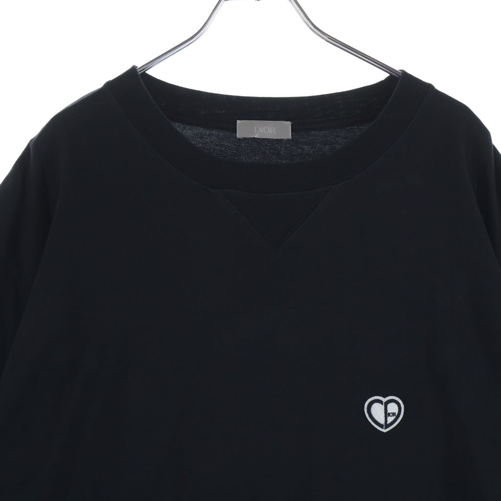 DIOR(ディオール) 22SS ハートCDロゴパッチクルーネック 半袖Tシャツカットソー ブラック 213J685A0677