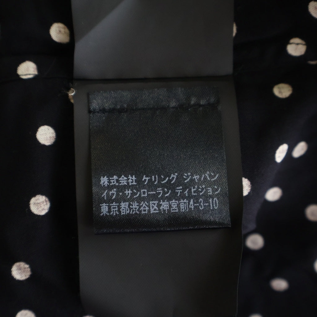 SAINT LAURENT PARIS(サンローランパリ) 16SS ポルカドットレーヨン長袖シャツ ブラック 376916 Y324P