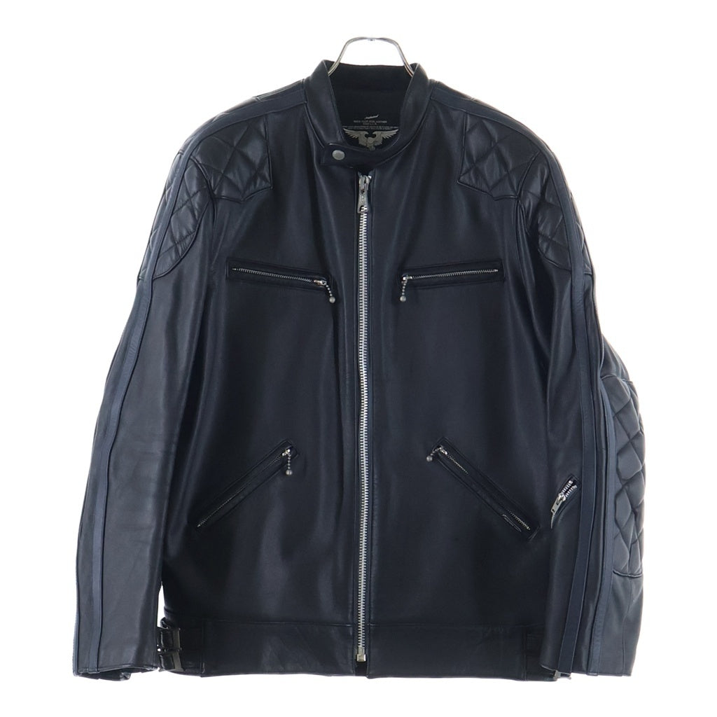NEIGHBORHOOD(ネイバーフッド) LEATHER RACING JACKET シングルライダース レーシング レザージャケット ブラック TSNH-JK-12