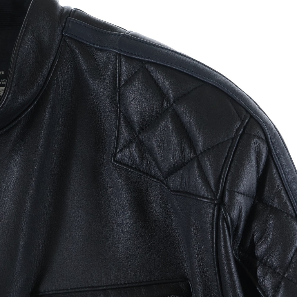NEIGHBORHOOD(ネイバーフッド) LEATHER RACING JACKET シングルライダース レーシング レザージャケット ブラック TSNH-JK-12