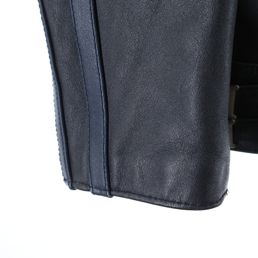NEIGHBORHOOD(ネイバーフッド) LEATHER RACING JACKET シングルライダース レーシング レザージャケット ブラック TSNH-JK-12