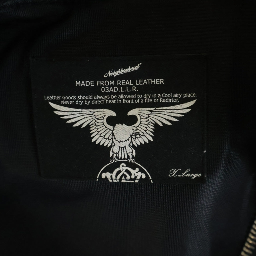 NEIGHBORHOOD(ネイバーフッド) LEATHER RACING JACKET シングルライダース レーシング レザージャケット ブラック TSNH-JK-12