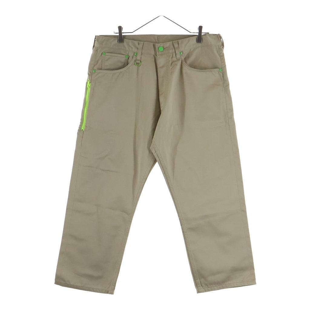 Levi's Fenom(リーバイス フェノム) ×FRAGMENT DESIGN フラグメント デザイン バックロゴデザイン ジップフライ チノパンツ ベージュ/グリーン LPCL02-101