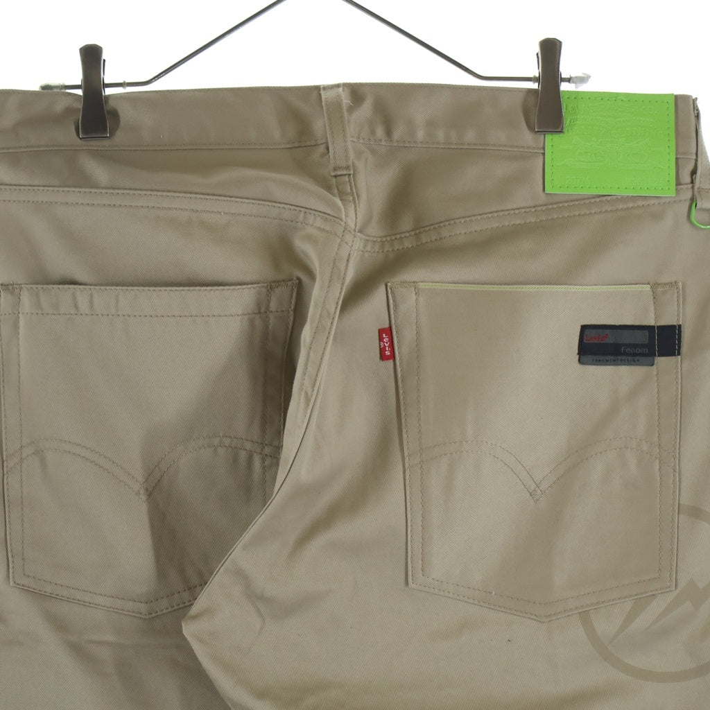 Levi's Fenom(リーバイス フェノム) ×FRAGMENT DESIGN フラグメント デザイン バックロゴデザイン ジップフライ チノパンツ ベージュ/グリーン LPCL02-101