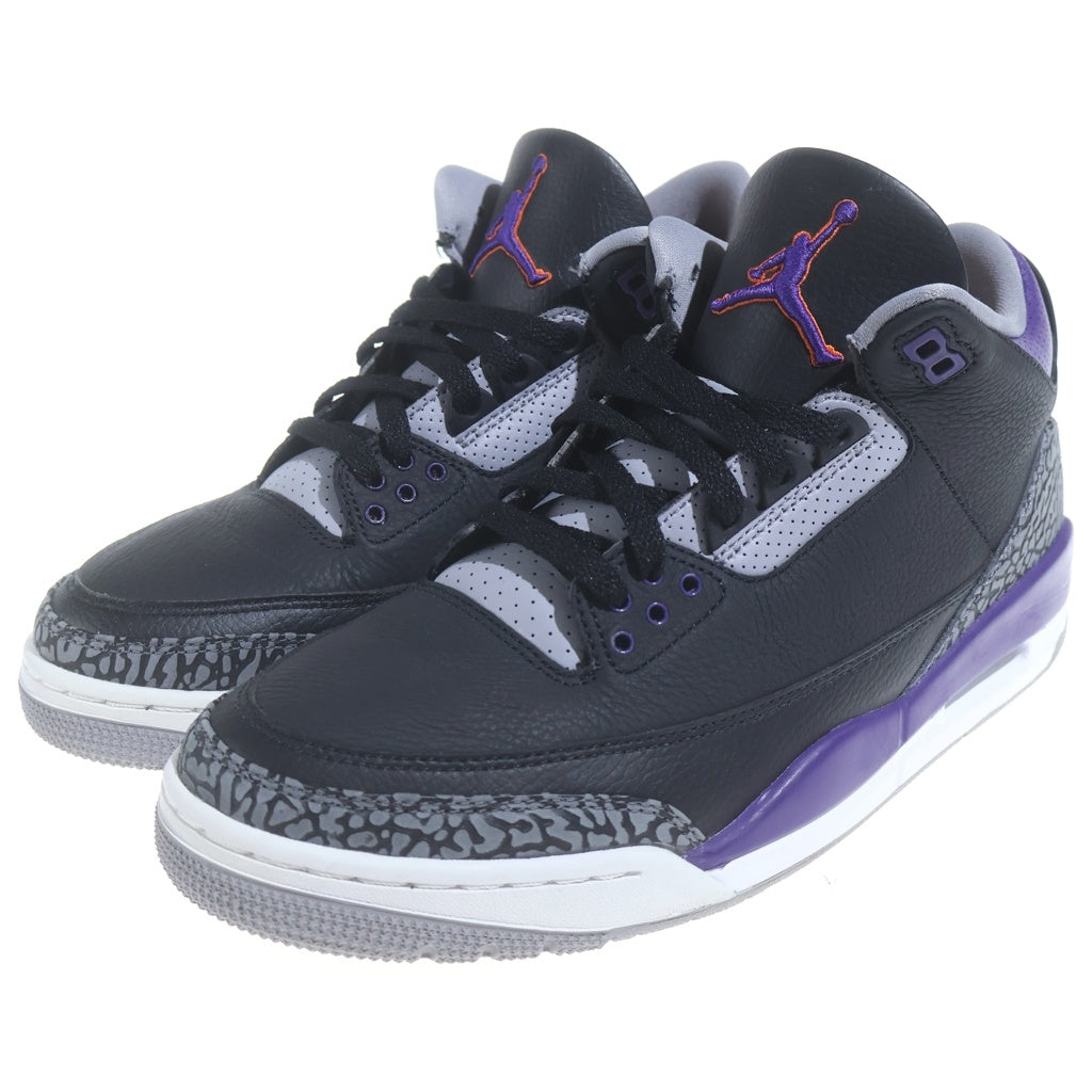 NIKE(ナイキ) AIR JORDAN 3 RETRO CT8532-050 エアジョーダン ハイカットスニーカー ブラック/パープル US10.5/28.5cm