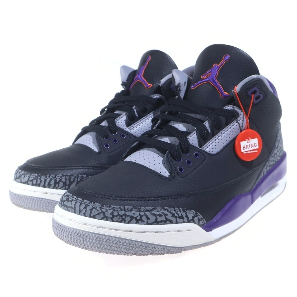 NIKE(ナイキ) AIR JORDAN 3 RETRO CT8532-050 エアジョーダン ハイカットスニーカー ブラック/パープル US10.5/28.5cm