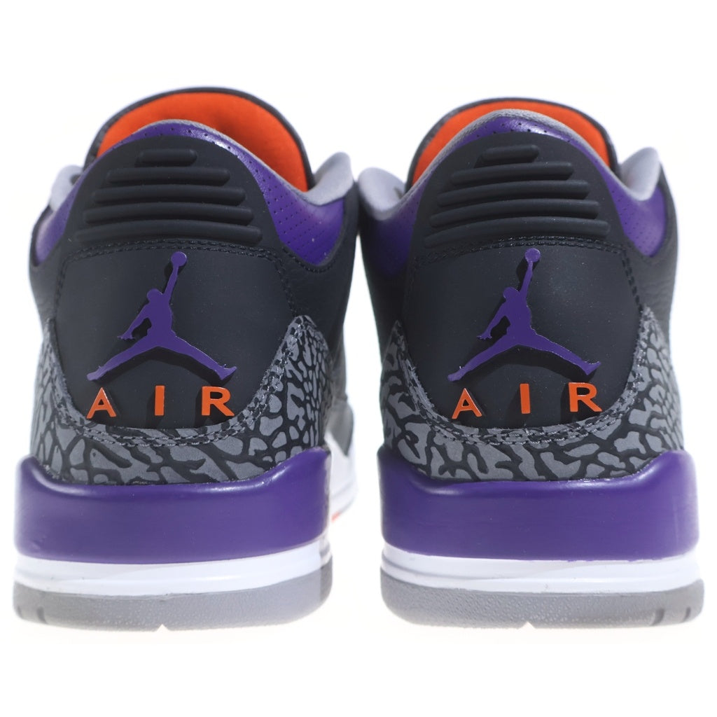 NIKE(ナイキ) AIR JORDAN 3 RETRO CT8532-050 エアジョーダン ハイカットスニーカー ブラック/パープル US10.5/28.5cm