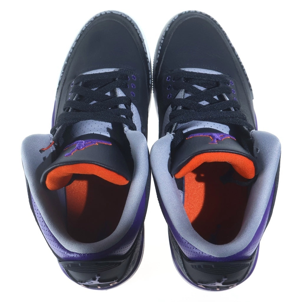NIKE(ナイキ) AIR JORDAN 3 RETRO CT8532-050 エアジョーダン ハイカットスニーカー ブラック/パープル US10.5/28.5cm