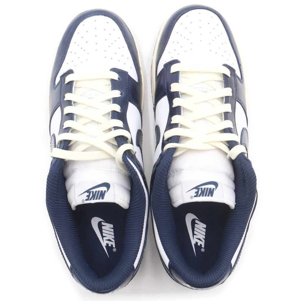 NIKE(ナイキ) Womens DUNK LOW PRM Midnight Navy and White ウィメンズ ダンク ローカットスニーカー プレミアム ミッドナイトネイビー/ホワイト US12/29cm