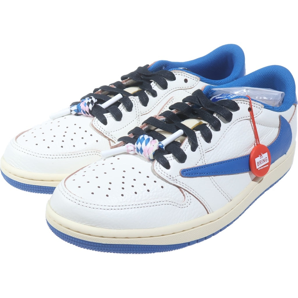 NIKE(ナイキ) ×TRAVIS SCOTT FRAGMENT DESIGN AIR JORDAN 1 LOW DM7866-104 トラヴィススコット フラグメント エアジョーダン 1 ローカットスニーカー ブルー/ホワイト US9.5/27.5cm