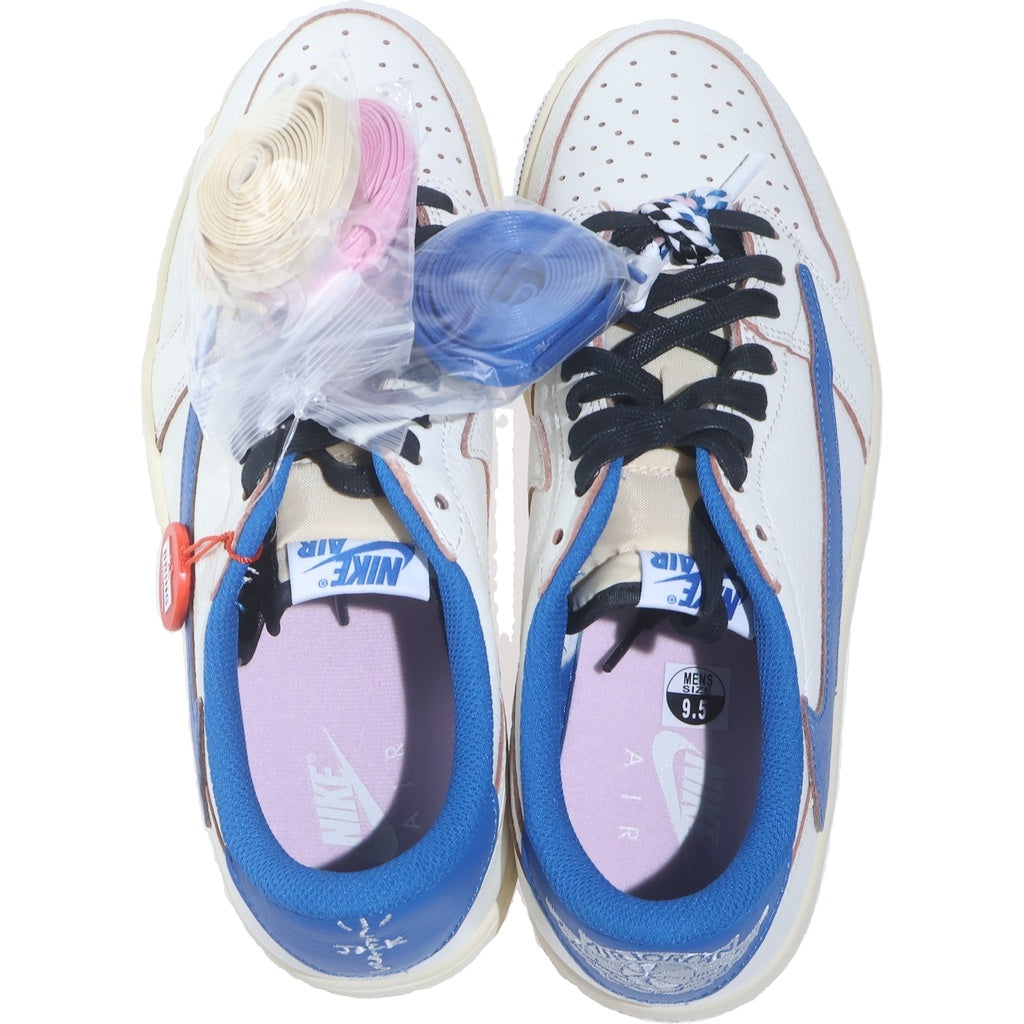 NIKE(ナイキ) ×TRAVIS SCOTT FRAGMENT DESIGN AIR JORDAN 1 LOW DM7866-104 トラヴィススコット フラグメント エアジョーダン 1 ローカットスニーカー ブルー/ホワイト US9.5/27.5cm