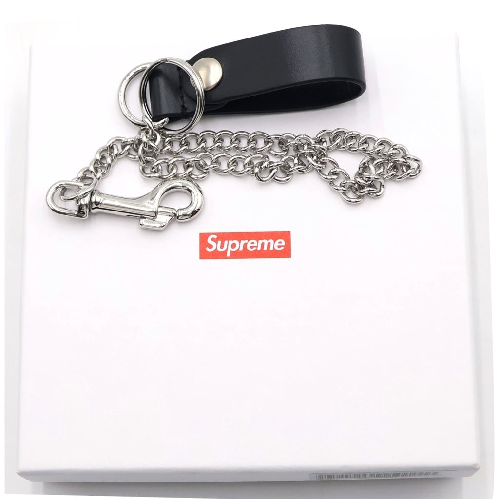 SUPREME(シュプリーム) 25AW Leather Chain Wallet レザー チェーン ウォレット 二つ折り財布 ブラック