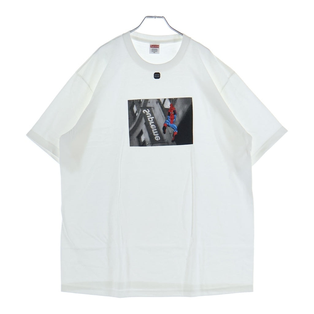 SUPREME(シュプリーム) 26SS Spider-Man Tee ロゴ スパイダーマン フロントプリント クルーネック 半袖Tシャツ ホワイト