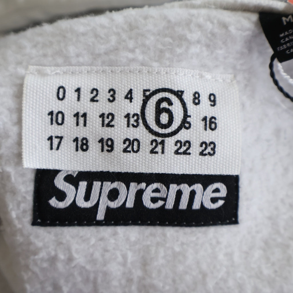 SUPREME(シュプリーム) 26SS ×MM6 Box Logo Zip Up Hooded Sweatshirt ボックスロゴジップアップフーデッドスウェットシャツ パーカー ホワイト