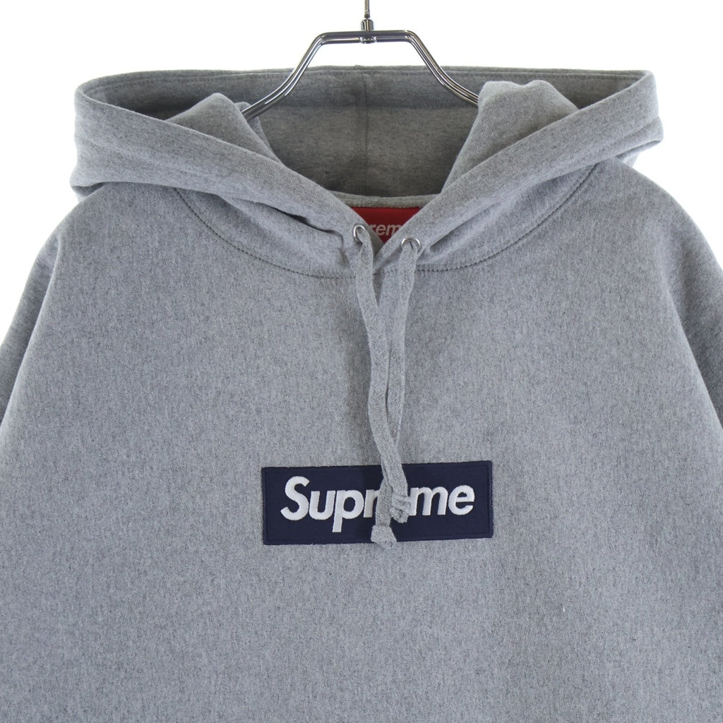 SUPREME(シュプリーム) 25AW Box Logo Hooded Sweatshirt ボックスロゴ プルオーバースウェットパーカー フーディ グレー/ネイビー