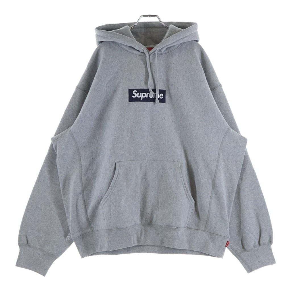 SUPREME(シュプリーム) 25AW Box Logo Hooded Sweatshirt ボックスロゴ プルオーバースウェットパーカー フーディ グレー/ネイビー