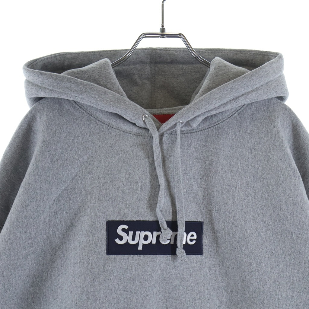 SUPREME(シュプリーム) 25AW Box Logo Hooded Sweatshirt ボックスロゴ プルオーバースウェットパーカー フーディ グレー/ネイビー