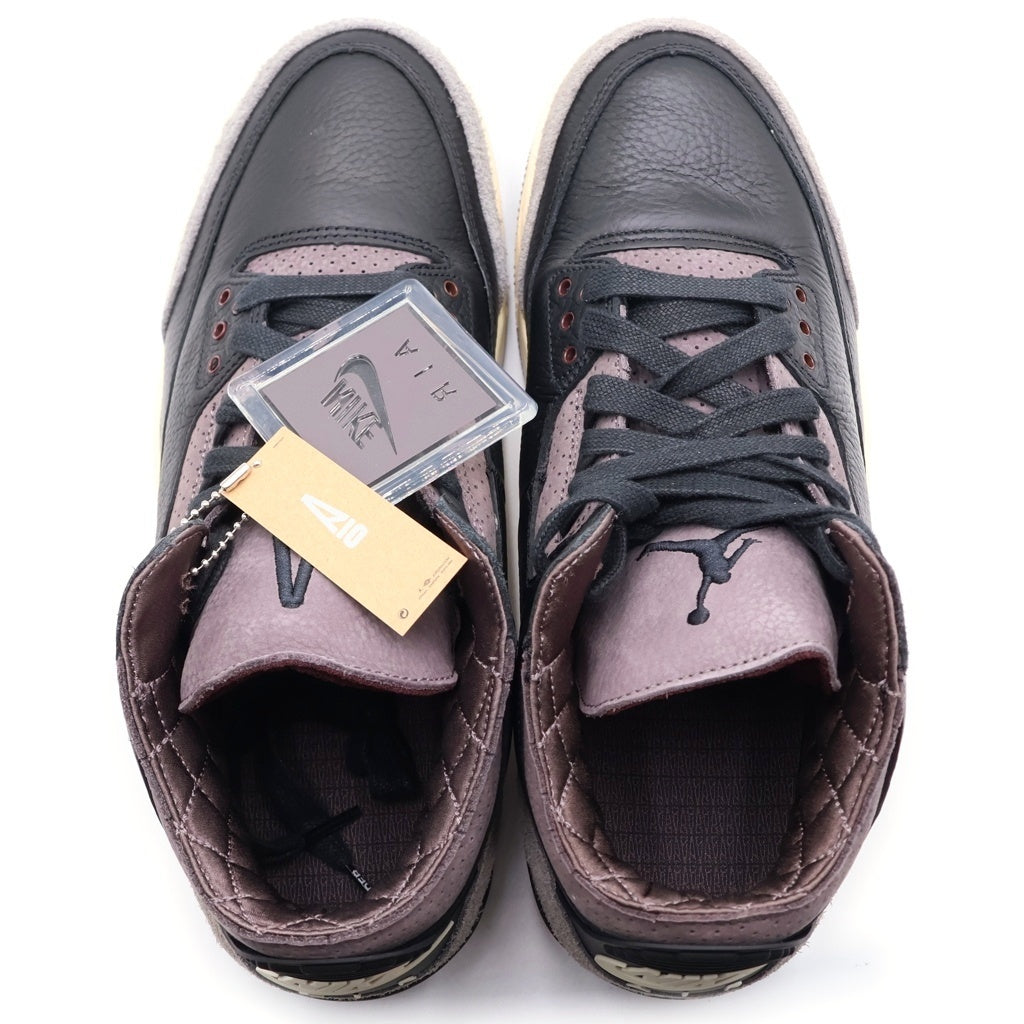 NIKE(ナイキ) ×A Ma Maniere WOMEN'S AIR JORDAN 3 RETRO OG SP BLACK AND FLAT PEWTER WYWS アママニエール ウィメンズ エアジョーダン3 ハイカットスニーカー FZ4811-001 レディース