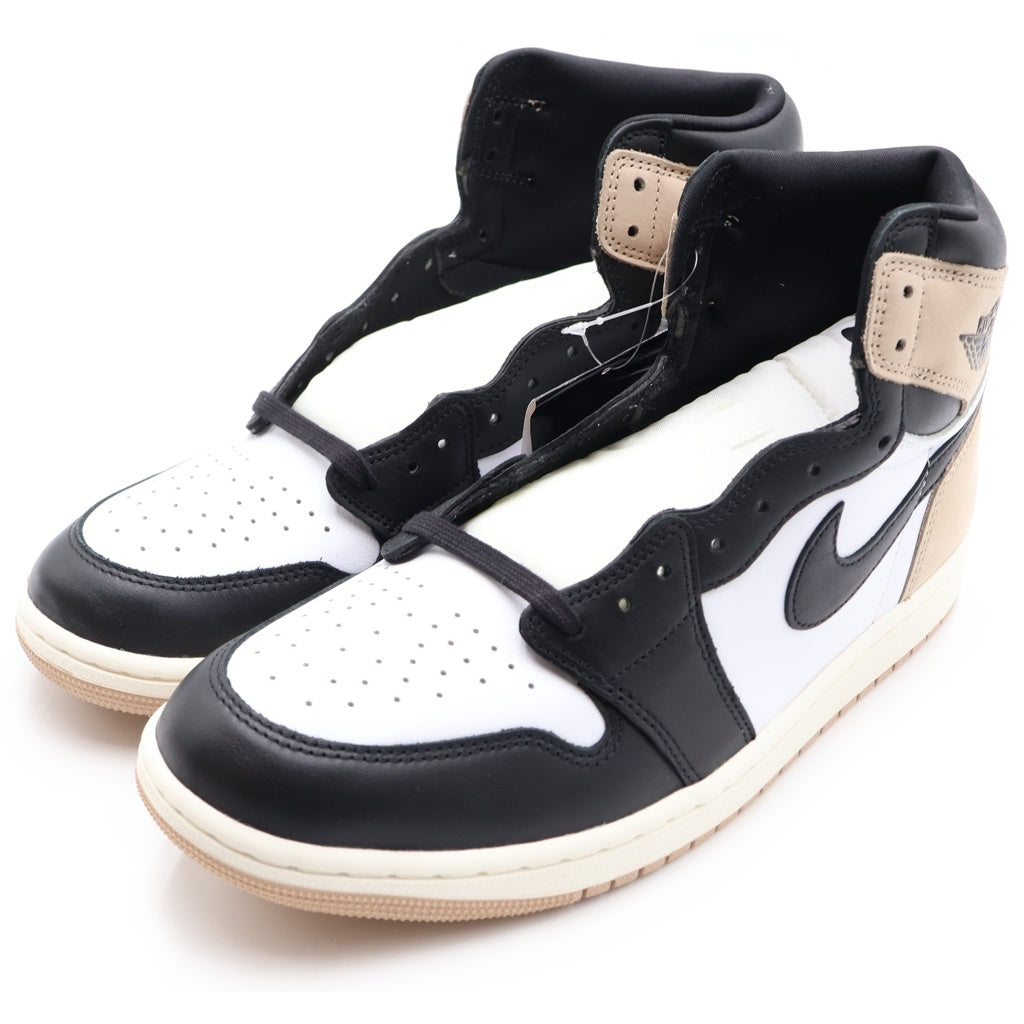 NIKE(ナイキ) WOMEN'S AIR JORDAN 1 RETRO HIGH OG LATTE FD2596-021 ウィメンズ エアジョーダン1 レトロ ハイカットスニーカー ベージュ/ブラック US12/29cm レディース