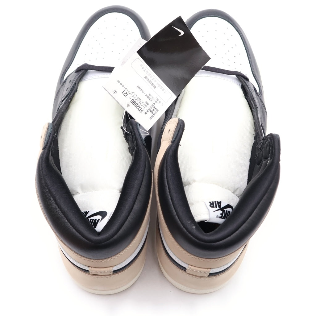 NIKE(ナイキ) WOMEN'S AIR JORDAN 1 RETRO HIGH OG LATTE FD2596-021 ウィメンズ エアジョーダン1 レトロ ハイカットスニーカー ベージュ/ブラック US12/29cm レディース