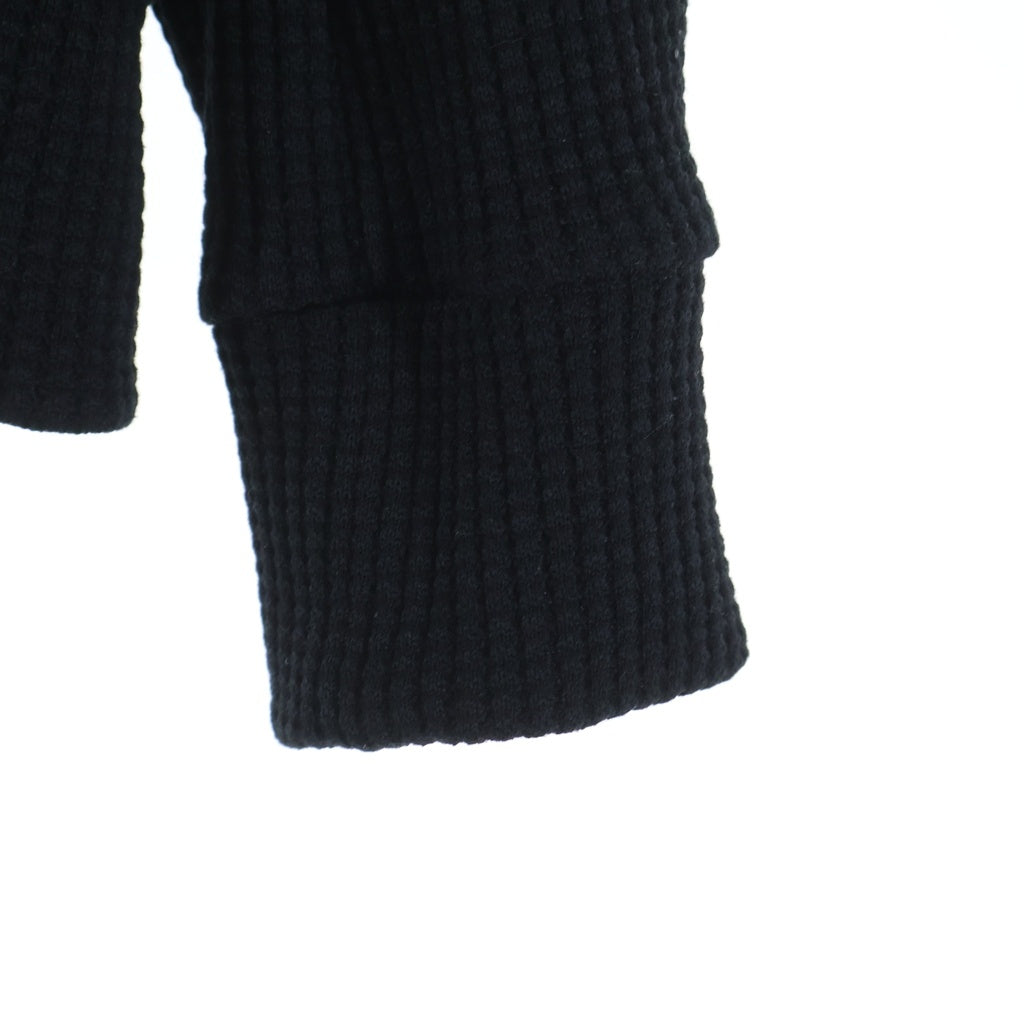 ATTACHMENT(アタッチメント) 19SS ジップアップ フーデッド ワッフル パーカー ブラック AB91-254