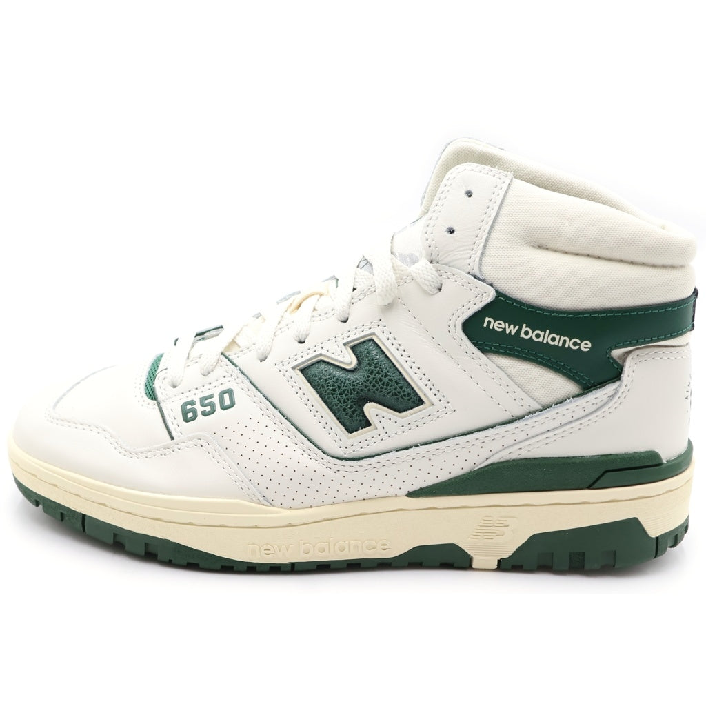 New Balance(ニューバランス) ×AIME LEON DORE 650R GREEN BB650RL1 エメレオンドレ ハイカットスニーカー ホワイト/グリーン US9.5/27.5cm