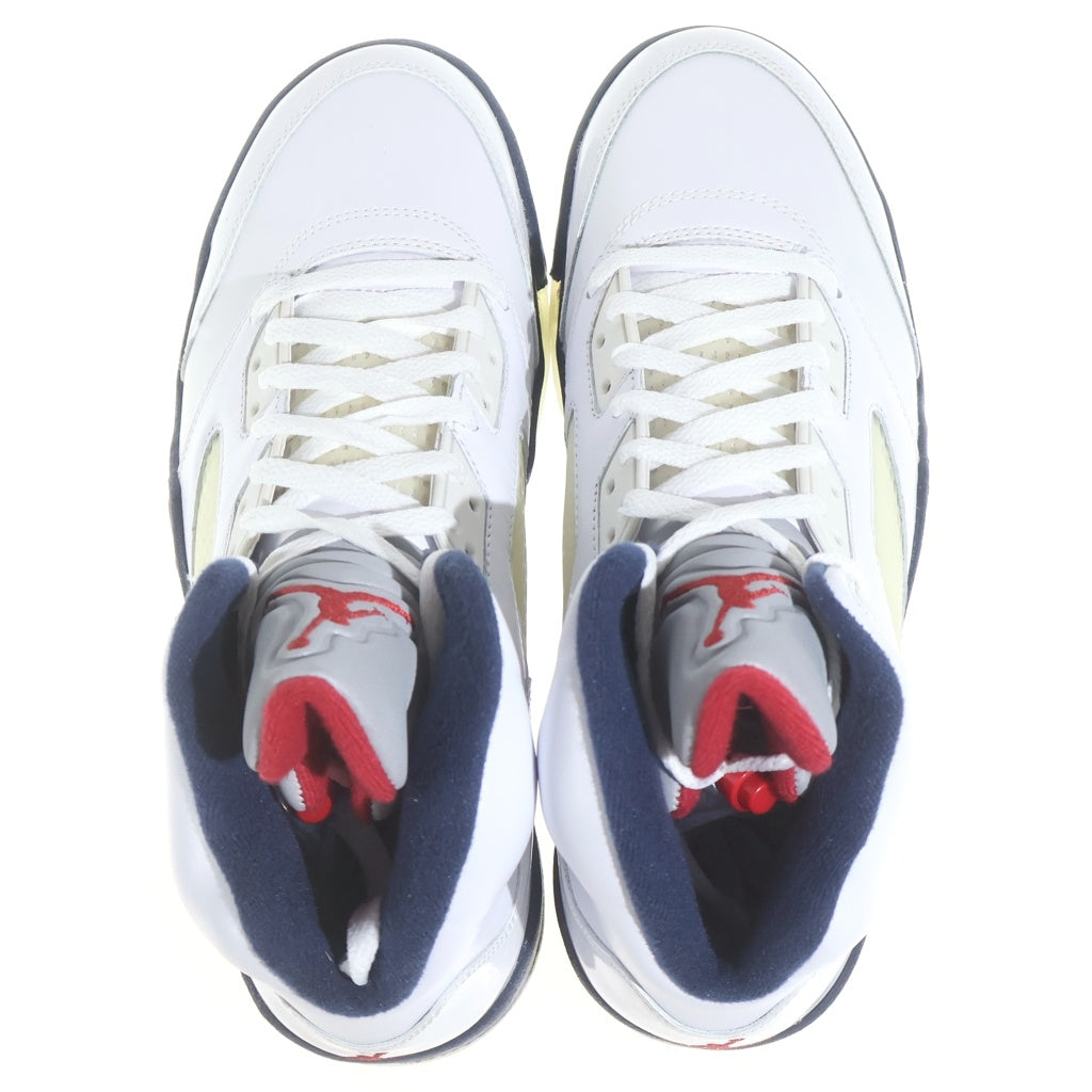 NIKE(ナイキ) 【鑑賞用 2011年製】AIR JORDAN 5 RETRO INDEPENDENCE DAY 136027-103 エアジョーダン5 インデペンデンスデイ ハイカットスニーカー ホワイト US9/27cm