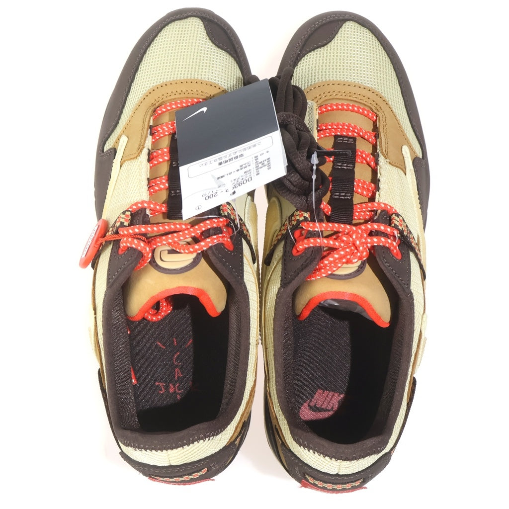 NIKE(ナイキ) ×TRAVIS SCOTT AIR MAX 1 CACT.US BROWN DO9392-200 トラヴィススコット エアマックス1 ローカットスニーカー ベージュ/ブラウン US10/28cm