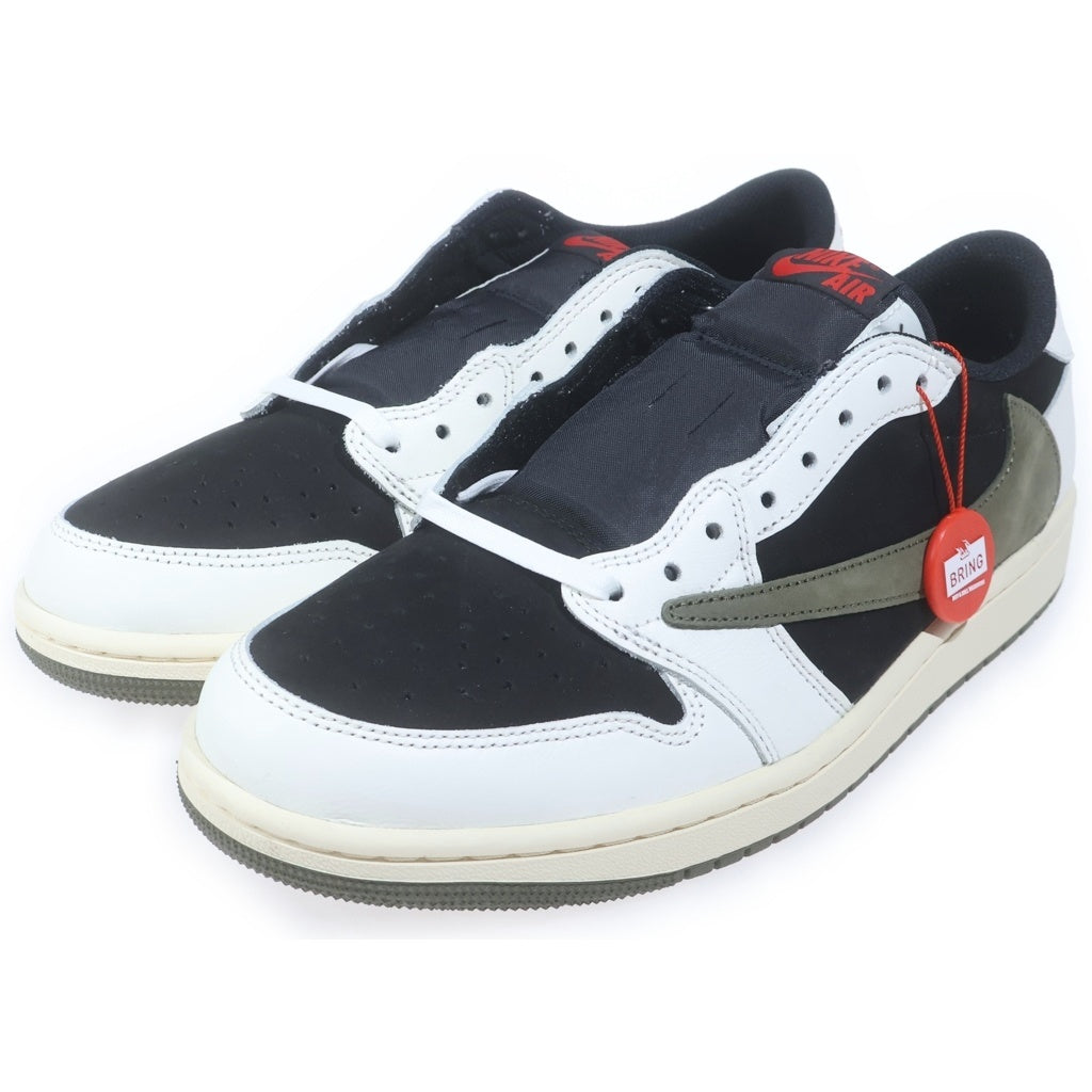 NIKE(ナイキ) ×TRAVIS SCOTT WMNS AIR JORDAN 1 LOW OG Medium Olive DZ4137-106 トラヴィススコット エアジョーダン1 ローカットスニーカー オリーヴ US11/28cm