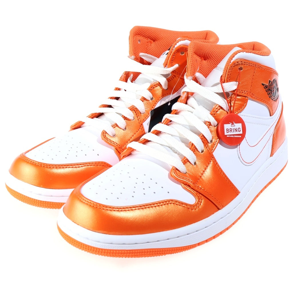 NIKE(ナイキ) AIR JORDAN 1 MID ORANGE/WHITE DM3531-800 エアジョーダン1 ハイカットスニーカー オレンジ US9.5/27.5cm