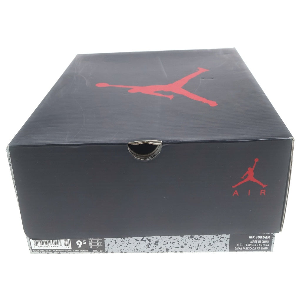 NIKE(ナイキ) AIR JORDAN 5 RETRO LOW ALTERNATE 90 819171-001 エアジョーダン1 レトロ ハイカットスニーカー ブラック/レッド US9.5/27.5cm