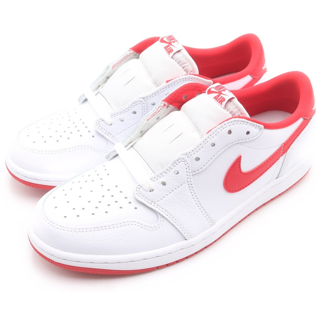 NIKE(ナイキ) AIR JORDAN 1 RETRO LOW OG WHITE AND UNIVERSITY RED CZ0790-161 エアジョーダン1 レトロ ローカットスニーカー レッド/ホワイト US9.5/27.5cm