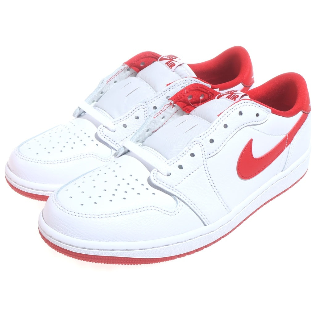 NIKE(ナイキ) AIR JORDAN 1 RETRO LOW OG WHITE AND UNIVERSITY RED CZ0790-161 エアジョーダン1 レトロ ローカットスニーカー レッド/ホワイト US9.5/27.5cm