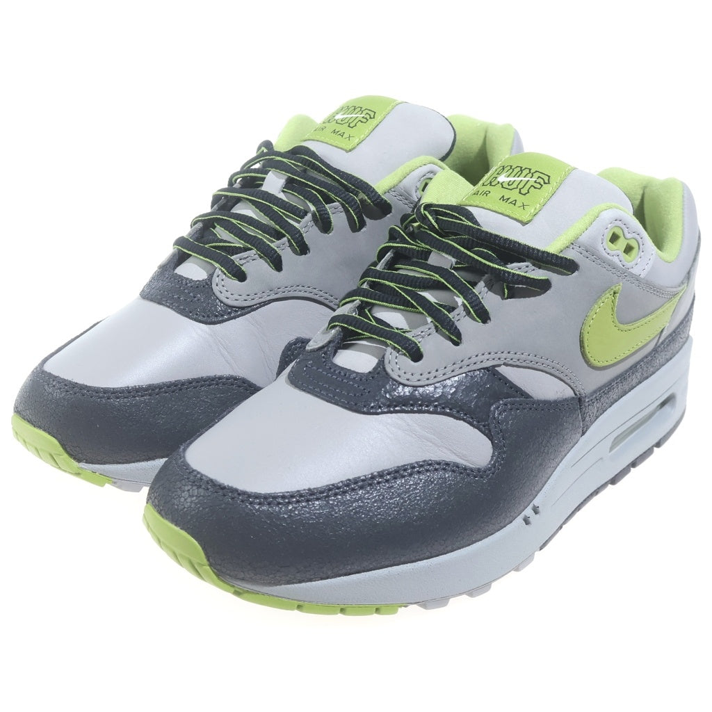 NIKE(ナイキ) ×HUF AIR MAX1 ANTHRACITE AND MIDIUM GREY HF3713-002 ハフ エアマックス1 アンスラサイト アンド ミディアムグレー ハイカットスニーカー グレー/グリーン US9/27cm