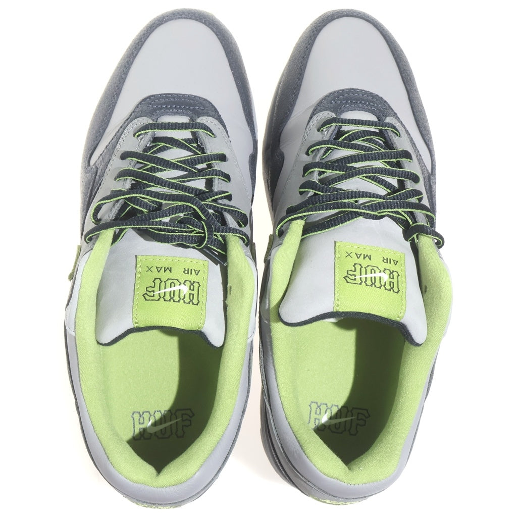 NIKE(ナイキ) ×HUF AIR MAX1 ANTHRACITE AND MIDIUM GREY HF3713-002 ハフ エアマックス1 アンスラサイト アンド ミディアムグレー ハイカットスニーカー グレー/グリーン US9/27cm