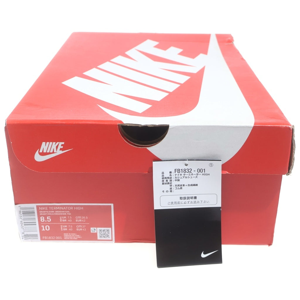 NIKE(ナイキ) TERMINATOR HIGH GEORGETOWN ターミネーター ジョージタウン グラニット アンド ダーク オブシディアン ハイカットスニーカー ネイビー/グレー US8.5/26.5cm FB1832-001