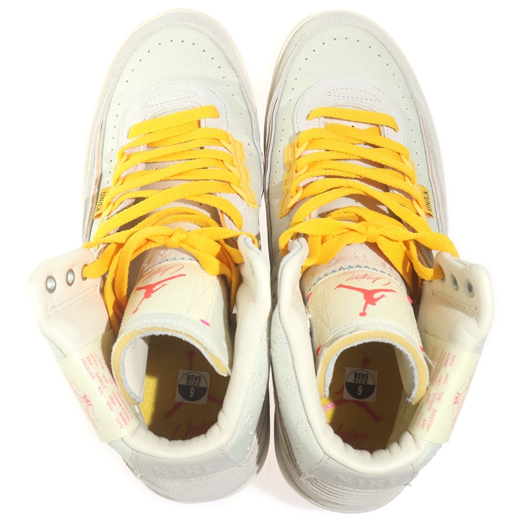NIKE(ナイキ) ×UNION AIR JORDAN2 RETRO RATTAN DN3802-200 ユニオン エアジョーダン2 ラタン ハイカットスニーカー アイボリー US9/27cm