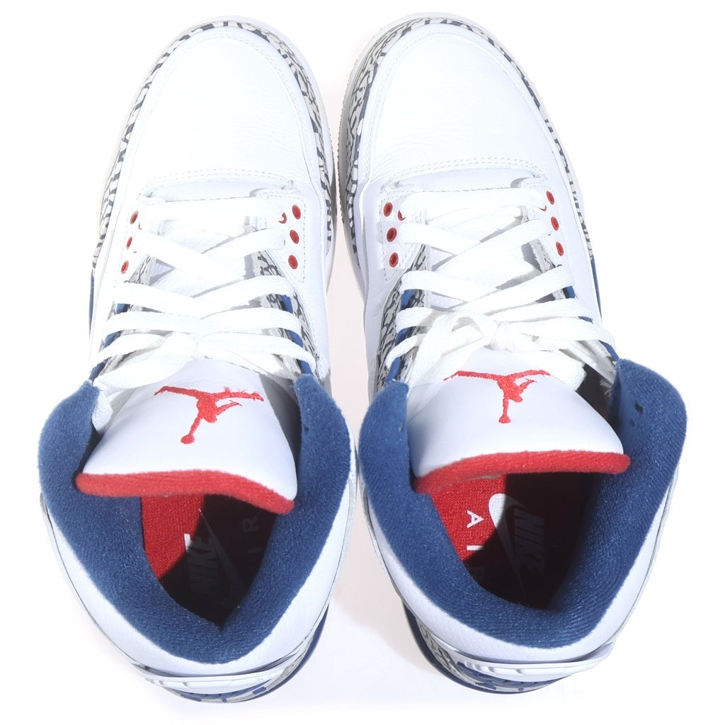 NIKE(ナイキ) AIR JORDAN3 RETRO TRUE BLUE 854262-106 エアジョーダン3 レトロ トゥルー ブルー ハイカットスニーカー ホワイト/ブルー US9/27cm