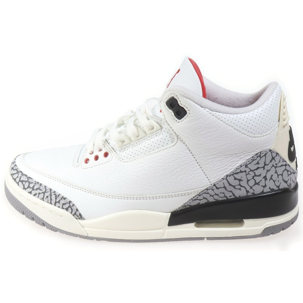 NIKE(ナイキ) AIR JORDAN3 RETRO WHITE CEMENT REIMAGINED DN3707-100 エアジョーダン3 レトロ ホワイト セメント リイマジンド ハイカットスニーカー ホワイト US8.5/26.5cm