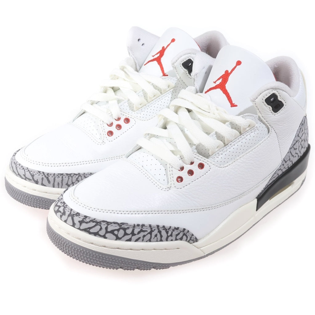 NIKE(ナイキ) AIR JORDAN3 RETRO WHITE CEMENT REIMAGINED DN3707-100 エアジョーダン3 レトロ ホワイト セメント リイマジンド ハイカットスニーカー ホワイト US8.5/26.5cm