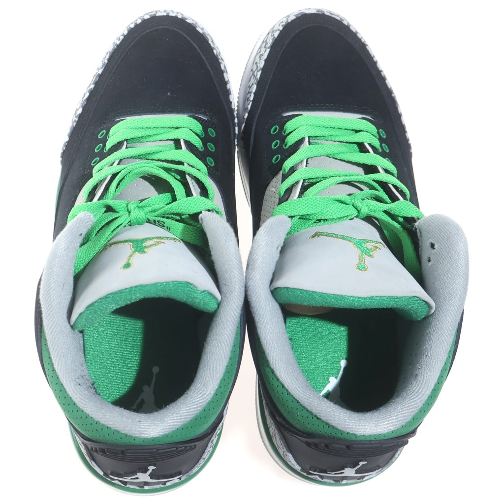 NIKE(ナイキ) AIR JORDAN3 PINE GUREEN CT8532-030 エアジョーダン3 パイングリーン ハイカットスニーカー ブラック/グリーン US9/27cm