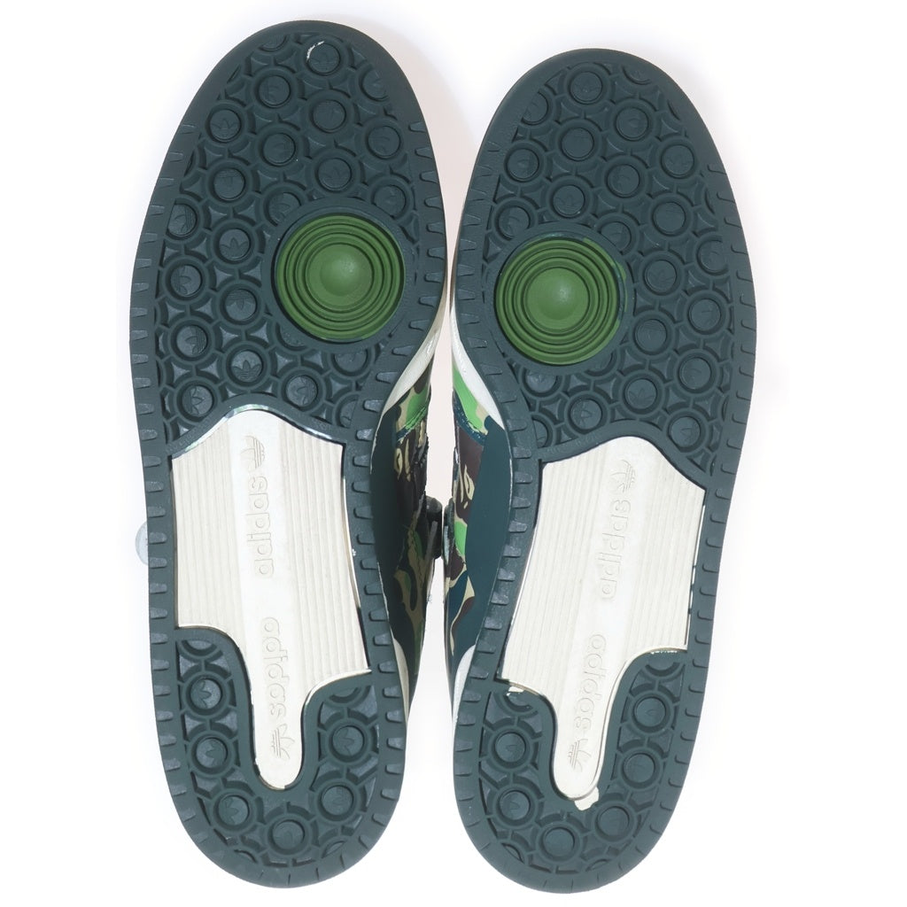 adidas(アディダス) ×A BATHING APE FORUM 84 LOW 30TH ANNIVERSARY GREEN CAMO アベイシングエイプ フォーラム84 30周年記念 グリーン カモ ローカットスニーカー マルチ US8.5/26.5cm ID4771