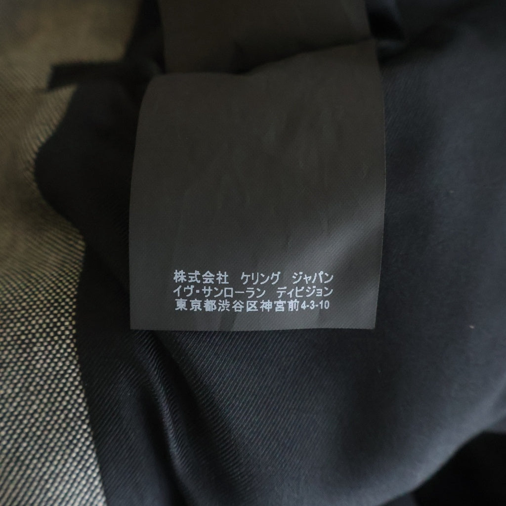 SAINT LAURENT PARIS(サンローランパリ) 18SS モヘヤ混 2B シングルテーラードジャケット スラックスパンツ グレー セットアップ 507472 Y025S