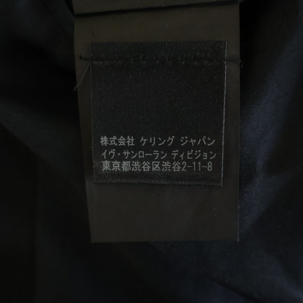 SAINT LAURENT PARIS(サンローランパリ) 13AW エディ期 シルクラペル切替 ウール 1B スモーキングジャケット ブラック 326807 YM85M
