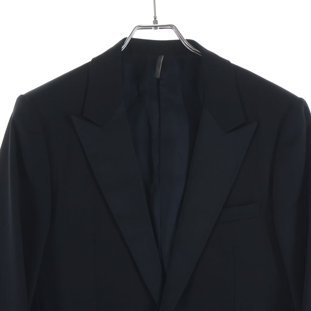 Dior HOMME(ディオールオム) 08AW サテンピークドラペル スモーキングジャケット ブラック 8H3122640687
