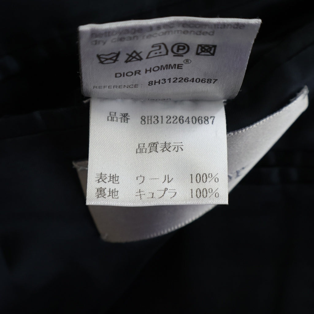 Dior HOMME(ディオールオム) 08AW サテンピークドラペル スモーキングジャケット ブラック 8H3122640687